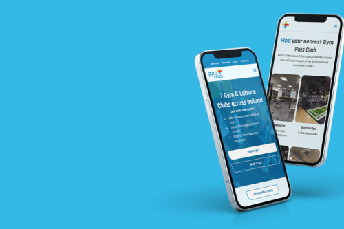 Gymplus Mockups On Smartphone With Blue Background | Madcraft Casestudy